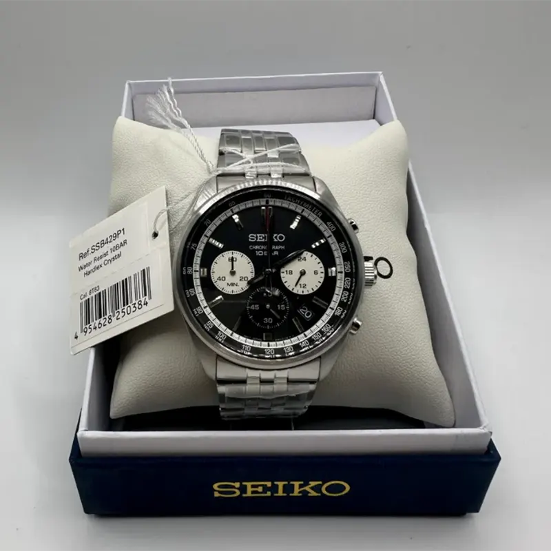 Seiko Chronograph Black Dial Quartz Men’s Watch- SSB429P1